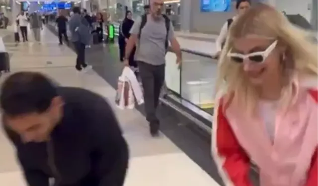 İrem Derici Havalimanında Şov Yaptı! İlginç Dans Figürleriyle Gündemde